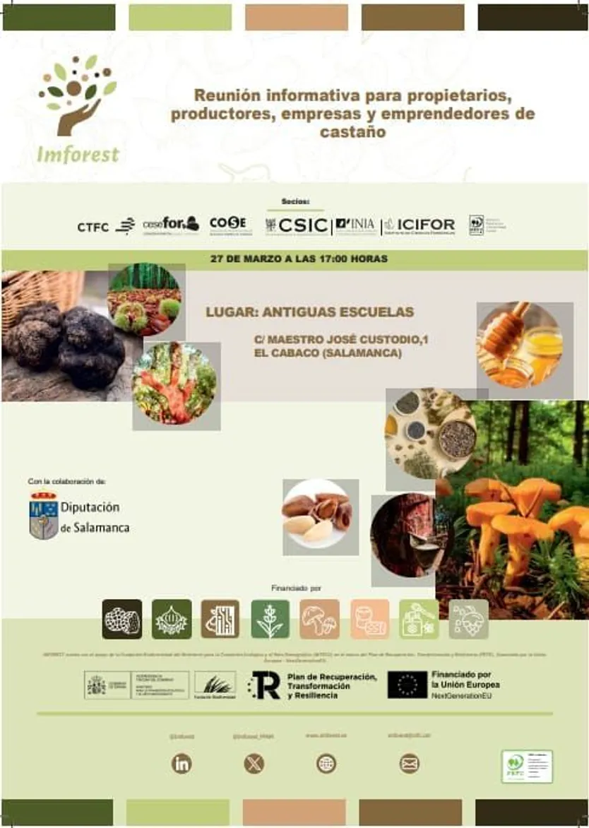 Cartel reunion Castañicultura