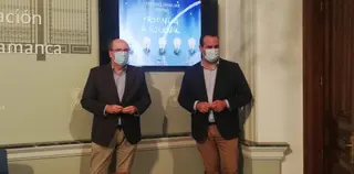 José Ramón González y David Mingo durante la presentación del I Festival "Provincia a Escena"