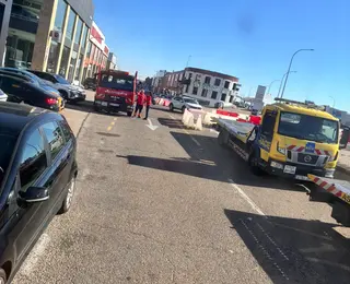 Imagen del polígono de Los Villares en el momento del accidente
