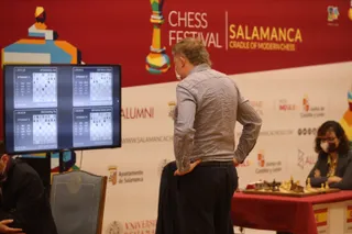 Tercera jornada. Partidas simultáneas del IV Festival de Ajedrez en Salamanca