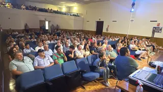 Lleno durante el coloquio taurino. 