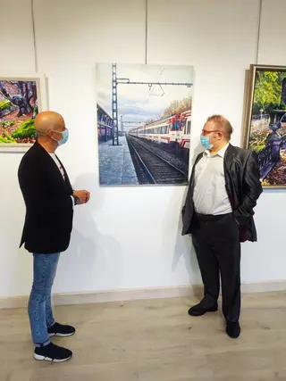 Juan Carlos Bueno y Emilio López en la exposición