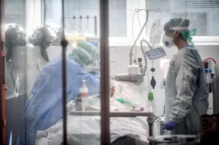 Médicos en un hospital de Brescia
