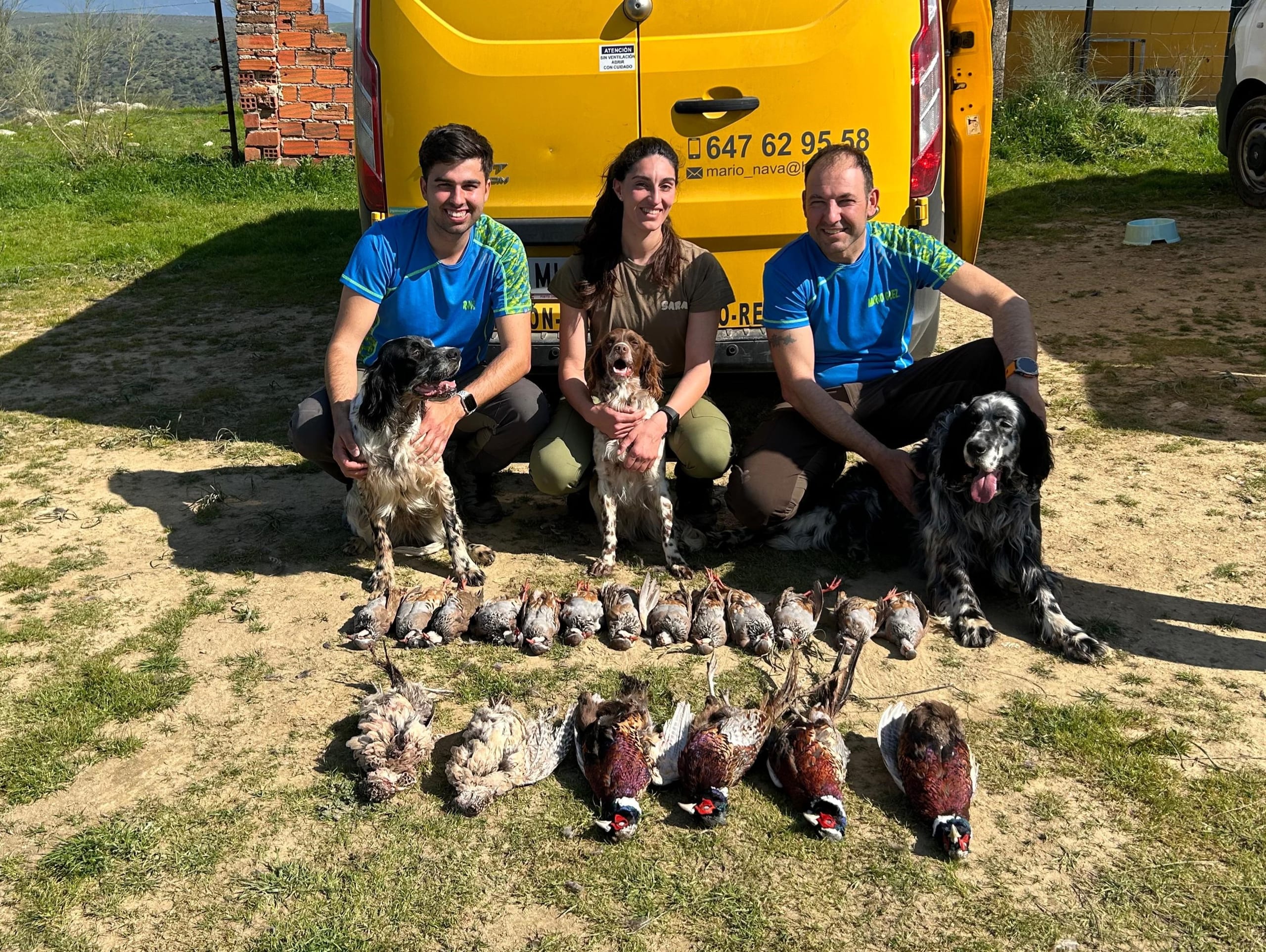 Sara, Mario Y Ra&uacute;l, Cazadores Salmantinos En Una Jornada De Caza Donde Abatieron Perdices Y Faisanes | Federaci&oacute;n de Caza de Salamanca