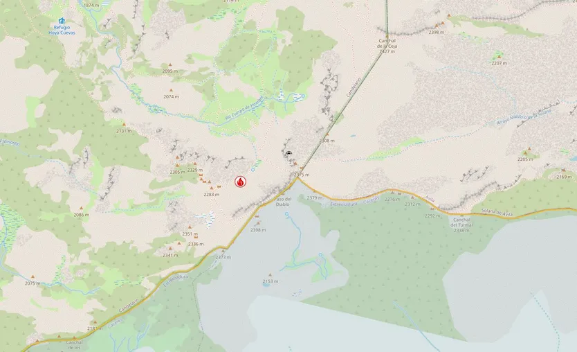 Situación actual del incendio de Candelario