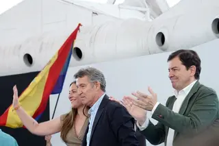 El presidente del PP, Alberto Núñez Feijóo inicia en Valladolid campaña para su reelección, junto a Alfonso Fernández Mañueco | Miriam Chacón | ICAL