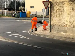 Imagen de archivo de dos operarios recogiendo las partes de un vehículo siniestrado en el puente | Foto: s24h