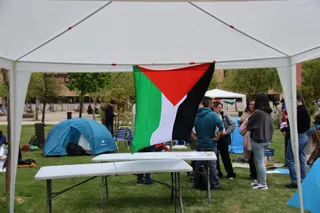 Acampada de universitarios en solidaridad con Palestina
