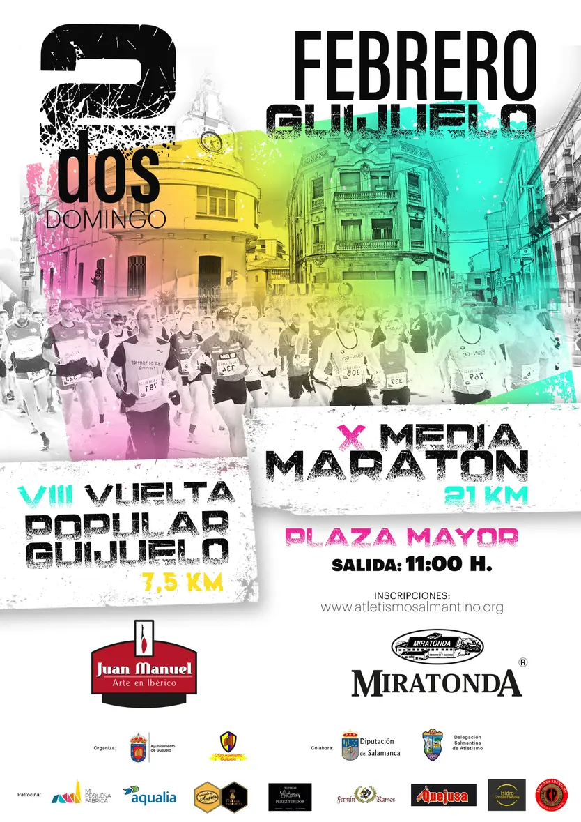 CARTEL A3 MEDIA MARATÓN Y VUELTA POPULARA GUIJUELO 2025