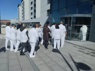 Movilización de los trabajadores de la cocina del Hospital de Salamanca