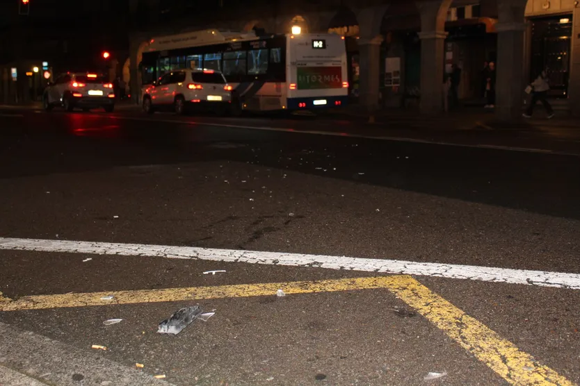 Accidente de moto en gran vía