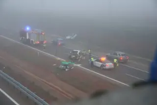 Accidente en la A-62, a la salida de Barbadillo