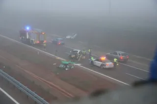 Accidente en la A-62, a la salida de Barbadillo