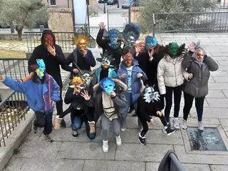 Taller de mascaras de la Fundación Venancio Blanco y la Diputación. Foto FVB