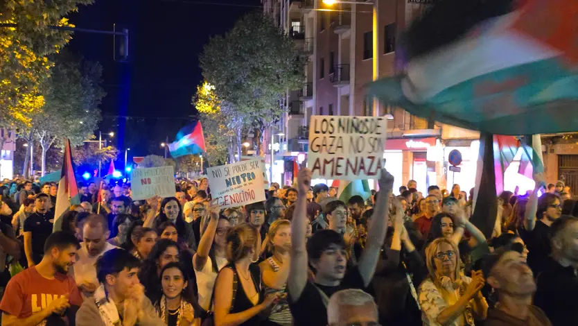 Una nueva concentración por Palestina toma las calles de Salamanca a última hora de la tarde de este 15 de octubre