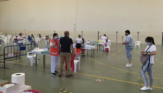 Siguen las vacunaciones masivas en el pabellón de Peñaranda