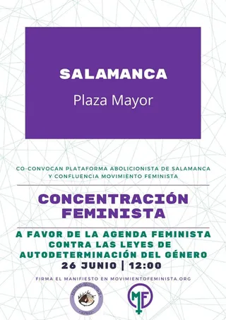 Concentración feminista 26 de junio, Salamanca.