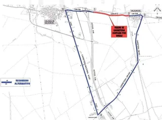 El desvío de la A-66 a Valdunciel, cortado hasta noviembre