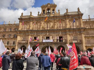 Manifestación de CCOO y UGT el 1 de mayo