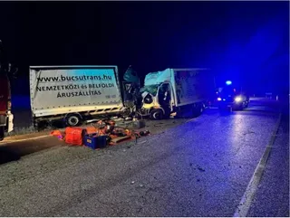 Imagen de la colisión entre dos camiones en Soria - SUBDELEGACIÓN DEL GOBIERNO
