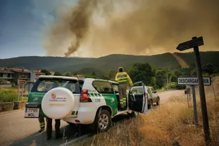 Incendio forestal declarado en Las Hurdes y la Sierra de Gata (Cáceres), muy cerca de la provincia de Salamanca. Vicente / ICAL