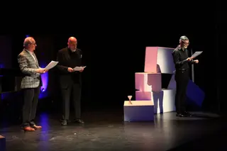 Oratorio teatral con acompañamiento de piano “Encuentro en Salamanca” de Juan Mayorga con José Antonio Sayagués, Antonio Velasco, Carlos Vicente y Nuria Galache con María Guerras al piano.