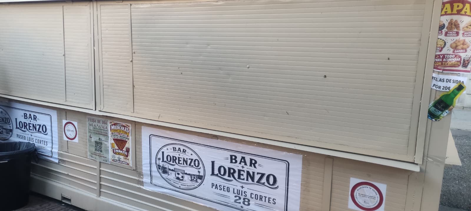 Esta Es La Otra Caseta Que Est&aacute; En La Plaza De Los Bandos Que Se Encuentra Precintada Por Incumplimiento Del Horario De M&uacute;sica | Salamanca24horas