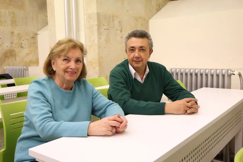 Eloína y Francisco en la Universidad de a Experiencia