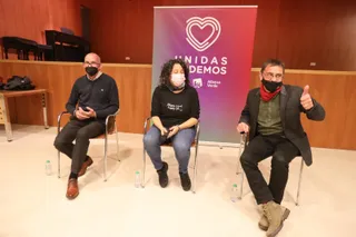 Juan Carlos Monedero durante su visita a Salamanca