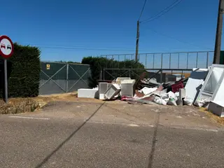 Basura a la puerta del Punto Limpio de Las Torres 1