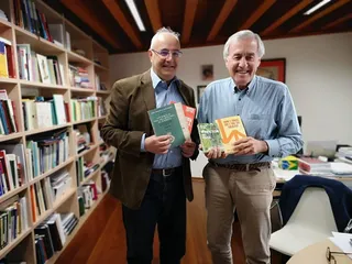 Pie de foto. Fernando Navarro e Ignacio Berdugo, en el CEB. Foto. Elisa Duarte