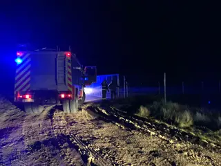 Incendio en unas instalaciones ganaderas en Rágama