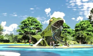 Rana gigante de 7 metros dentro del proyecto de remodelación del parque de Würzburg | Ayuntamiento de Salamanca