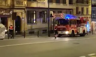 Intervención de los Bomberos en Gran Vía
