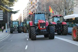 La tractorada por el centro de Salamanca. Foto S24H