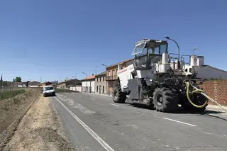 Trabajos de la carretera CL-610 desde Peñaranda a Rágama
