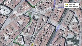 Un corte de tráfico en la calle Bermejeros cambia el acceso al parking Santa Eulalia durante este miércoles - Ayuntamiento de Salamanca