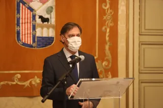 El alcalde de Salamanca, Carlos García Carbayo, al mediodía de este miércoles, 3 de marzo