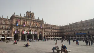 Archivo: Partículas de polvo africano en Salamanca. Plaza Mayor
