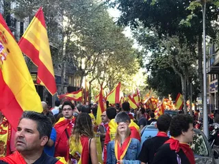 Manifestación en contra de la independencia en Barcelona