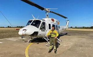 Marcos Muñoz de servicio en la Base Aérea del Maíllo