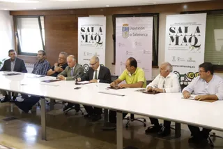 Javier Iglesias, y presidentes de asociaciones ganaderas de vacuno y FEAGAS dan cuenta de la colaboración para la 33 Exposición Internacional de Ganado Puro Salamaq 22