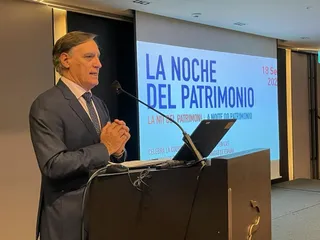 Carbayo durante su intervención en Corea del Sur | Foto: Ayto. Salamanca