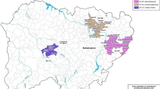 Zonas vulnerables de Salamanca por nitratos