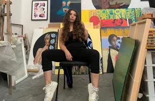 Ana Salamanca con sus obras en su taller | Ana Salamanca