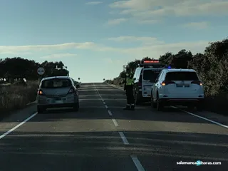 Imagen de archivo de un accidente en la SA-300 a la altura de Juzbado