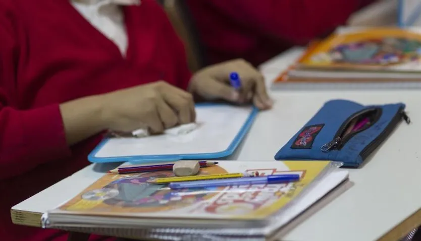 Niños en el colegio. Foto EP