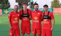 Lolo García, junto a los nuevos fichajes de la UD Santa Marta | FOTO UD SANTA MARTA