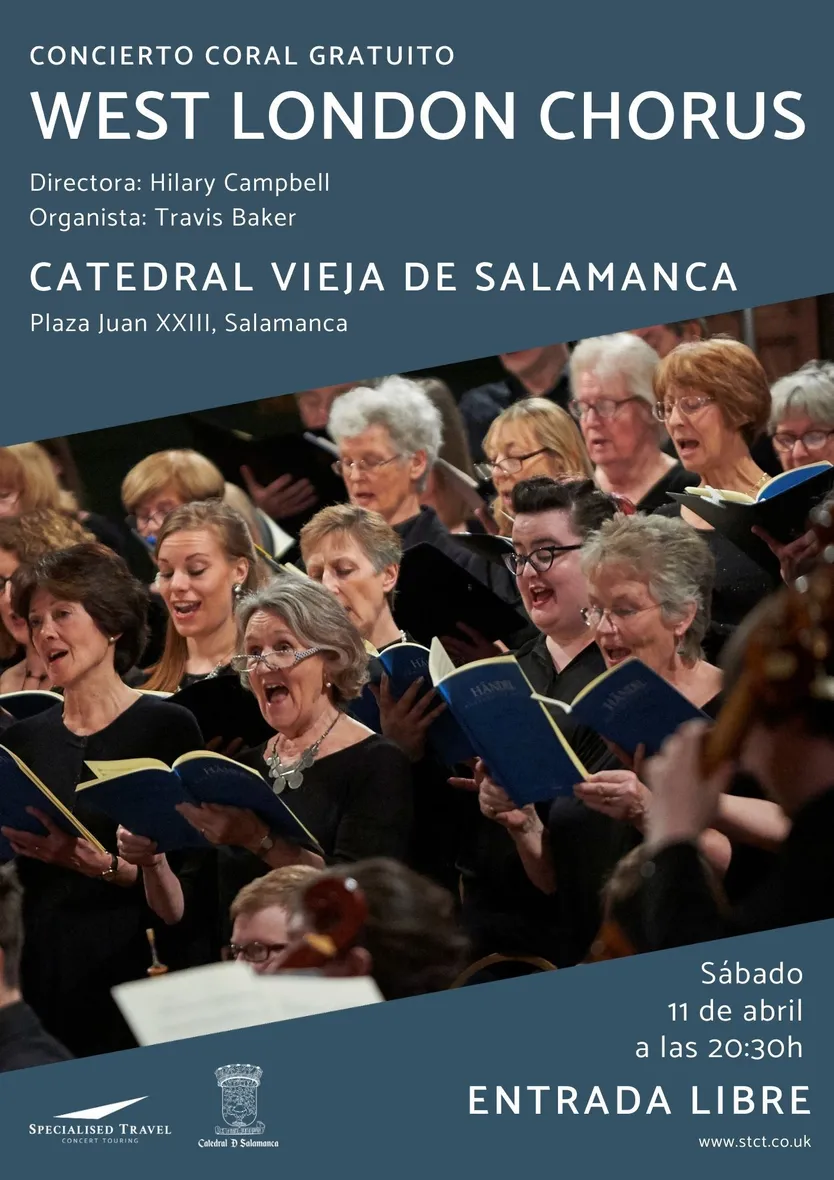 West London Chorus anunciando su concierto en Salamanca