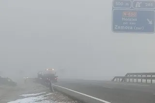 Estado de la A-66 a su paso por Zamora | Foto: Zamora24horas.com